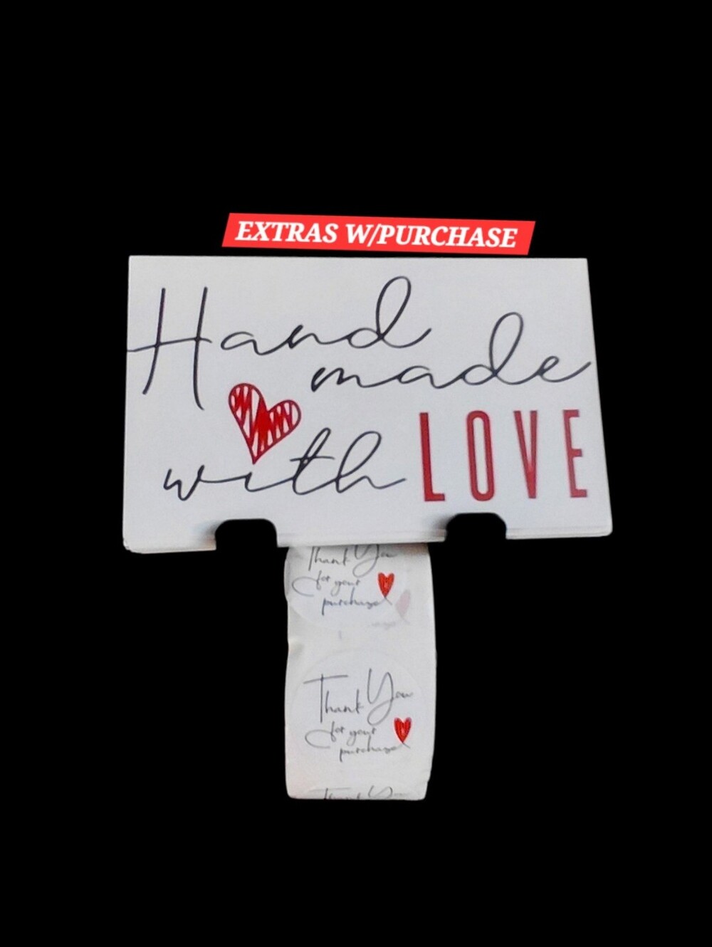 550ct. 50ct. 'Handmade With Love' Cards/500ct. Stickers 3 Random Polymailers